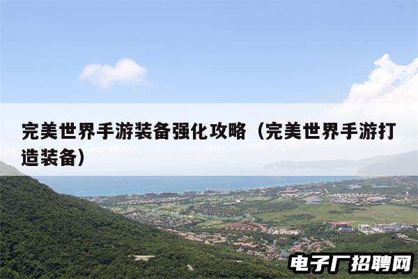 完美世界手游装备强化攻略（完美世界手游打造装备）