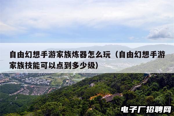 自由幻想手游家族炼器怎么玩（自由幻想手游家族技能可以点到多少级）