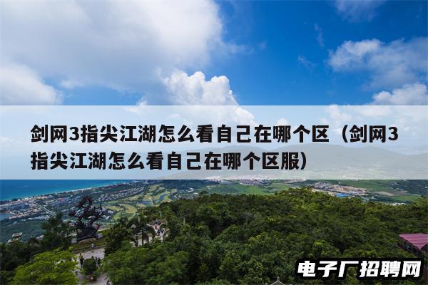 剑网3指尖江湖怎么看自己在哪个区（剑网3指尖江湖怎么看自己在哪个区服）