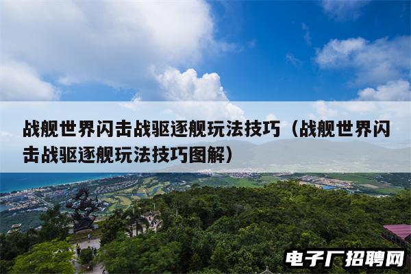 战舰世界闪击战驱逐舰玩法技巧（战舰世界闪击战驱逐舰玩法技巧图解）