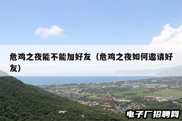 危鸡之夜能不能加好友（危鸡之夜如何邀请好友）