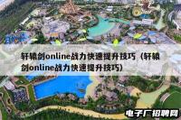 轩辕剑online战力快速提升技巧（轩辕剑online战力快速提升技巧）