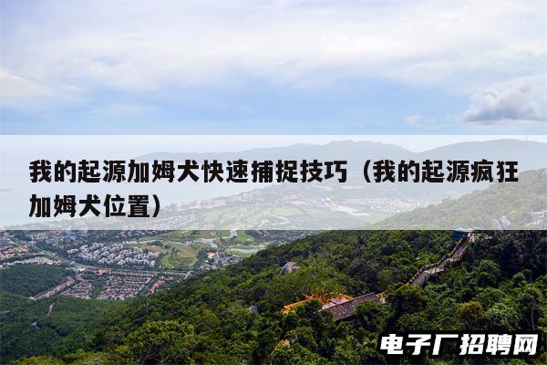 我的起源加姆犬快速捕捉技巧（我的起源疯狂加姆犬位置）