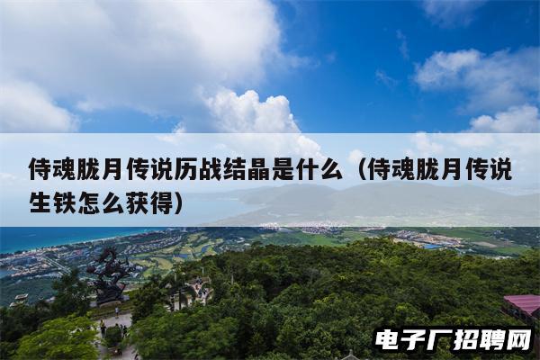 侍魂胧月传说历战结晶是什么（侍魂胧月传说生铁怎么获得）