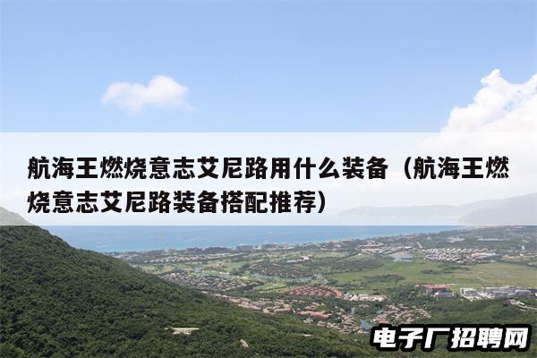 航海王燃烧意志艾尼路用什么装备（航海王燃烧意志艾尼路装备搭配推荐）