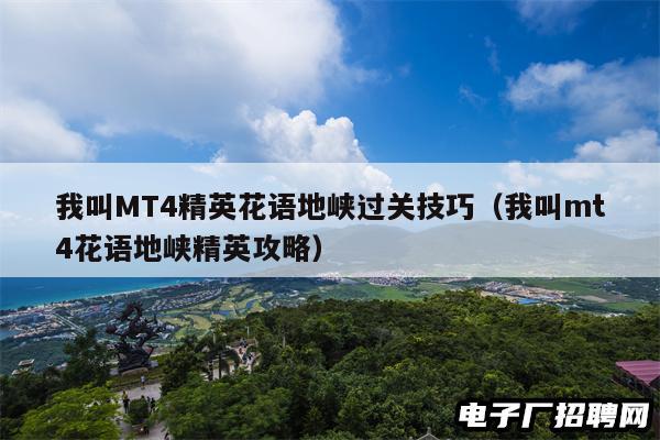 我叫MT4精英花语地峡过关技巧（我叫mt4花语地峡精英攻略）