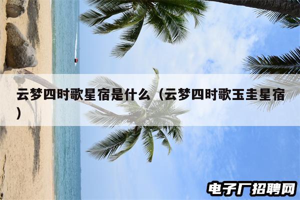 云梦四时歌星宿是什么（云梦四时歌玉圭星宿）