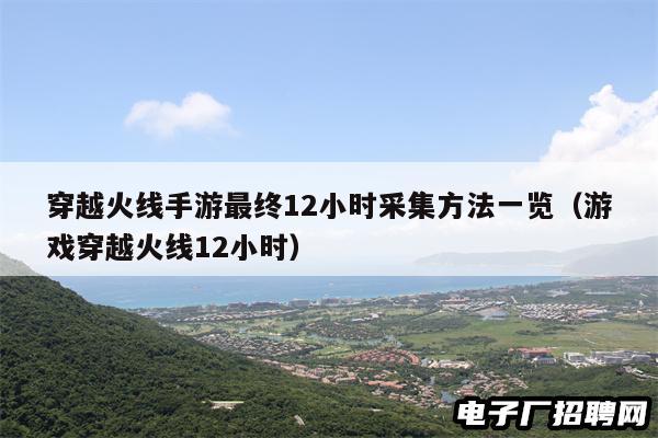穿越火线手游最终12小时采集方法一览（游戏穿越火线12小时）