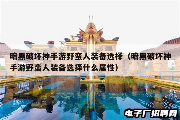 暗黑破坏神手游野蛮人装备选择(暗黑破坏神手游野蛮人装备选择什么属性) 暗黑破坏神手游野蛮人装备选择(暗黑破坏神手游野蛮人装备选择什么属性)