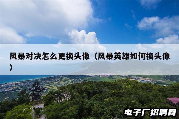 风暴对决怎么更换头像（风暴英雄如何换头像）